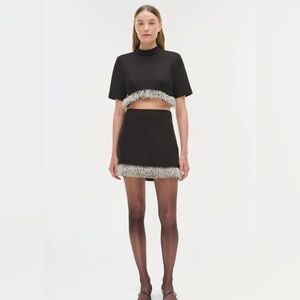 NEW SET TOP 6 SKIRT 4 Dua Embellished Mini Skirt & Top Set